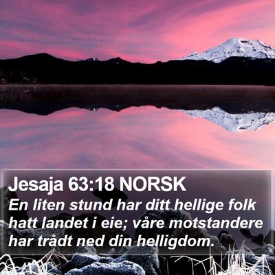 Jesaja 63:18 NORSK Bible Verse Image