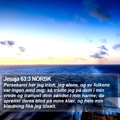Jesaja 63:3 NORSK Bible Verse Image