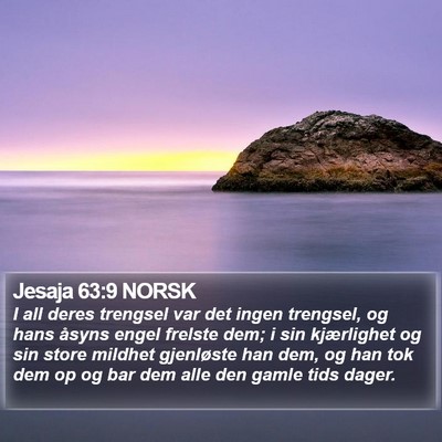 Jesaja 63:9 NORSK Bible Verse Image