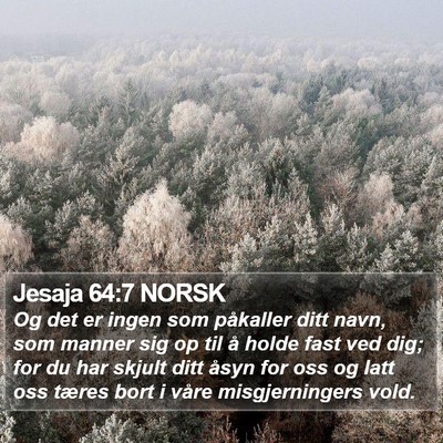 Jesaja 64:7 NORSK Bible Verse Image