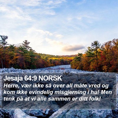 Jesaja 64:9 NORSK Bible Verse Image