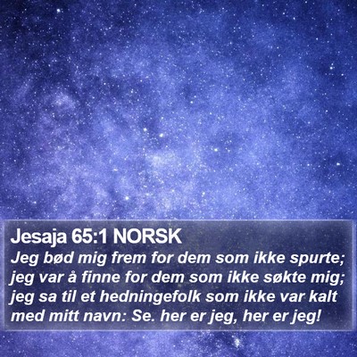 Jesaja 65:1 NORSK Bible Verse Image