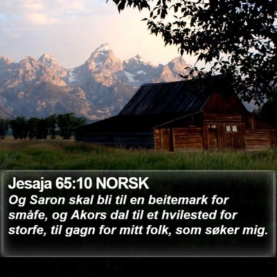 Jesaja 65:10 NORSK Bible Verse Image