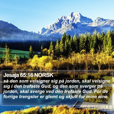 Jesaja 65:16 NORSK Bible Verse Image