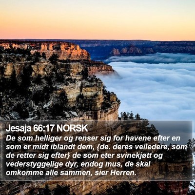 Jesaja 66:17 NORSK Bible Verse Image