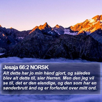 Jesaja 66:2 NORSK Bible Verse Image