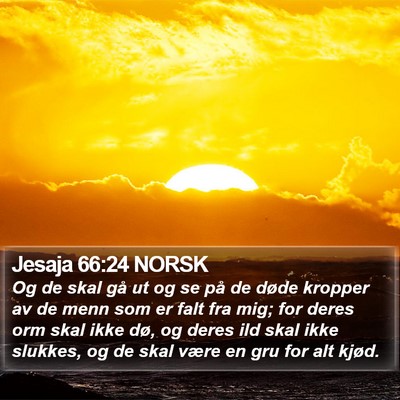 Jesaja 66:24 NORSK Bible Verse Image