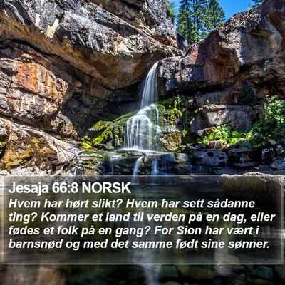 Jesaja 66:8 NORSK Bible Verse Image