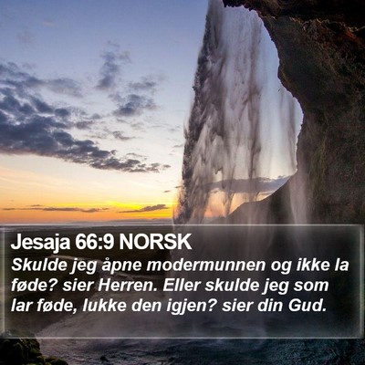 Jesaja 66:9 NORSK Bible Verse Image