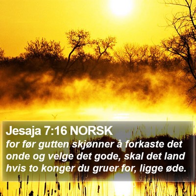 Jesaja 7:16 NORSK Bible Verse Image