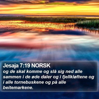 Jesaja 7:19 NORSK Bible Verse Image
