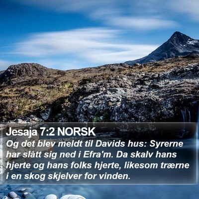 Jesaja 7:2 NORSK Bible Verse Image