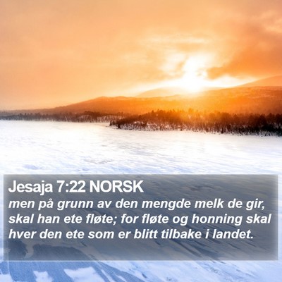 Jesaja 7:22 NORSK Bible Verse Image