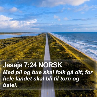 Jesaja 7:24 NORSK Bible Verse Image
