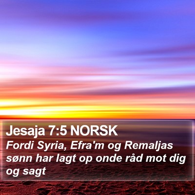 Jesaja 7:5 NORSK Bible Verse Image
