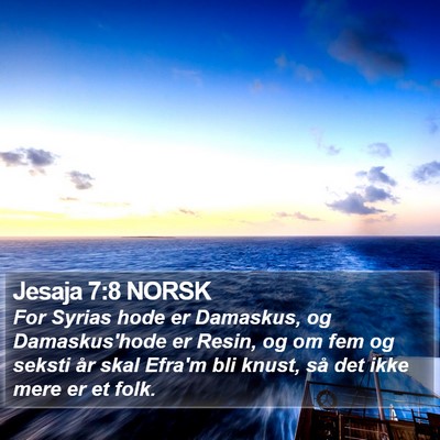 Jesaja 7:8 NORSK Bible Verse Image