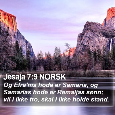 Jesaja 7:9 NORSK Bible Verse Image