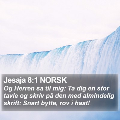 Jesaja 8:1 NORSK Bible Verse Image