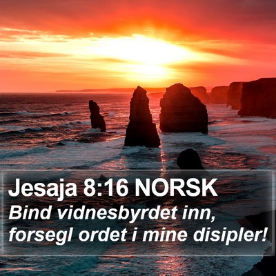 Jesaja 8:16 NORSK Bible Verse Image