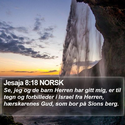 Jesaja 8:18 NORSK Bible Verse Image