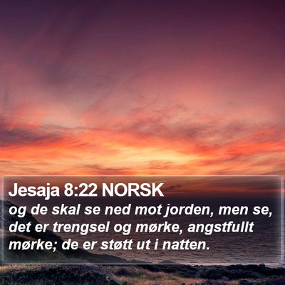 Jesaja 8:22 NORSK Bible Verse Image