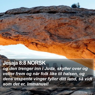 Jesaja 8:8 NORSK Bible Verse Image