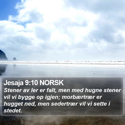 Jesaja 9:10 NORSK Bible Verse Image