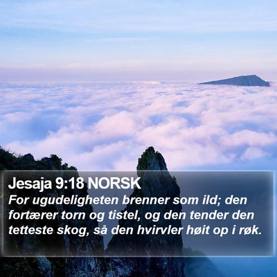 Jesaja 9:18 NORSK Bible Verse Image