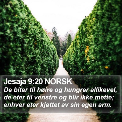Jesaja 9:20 NORSK Bible Verse Image
