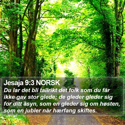 Jesaja 9:3 NORSK Bible Verse Image