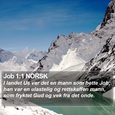 Job 1:1 NORSK Bible Verse Image