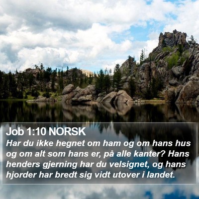 Job 1:10 NORSK Bible Verse Image