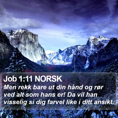 Job 1:11 NORSK Bible Verse Image