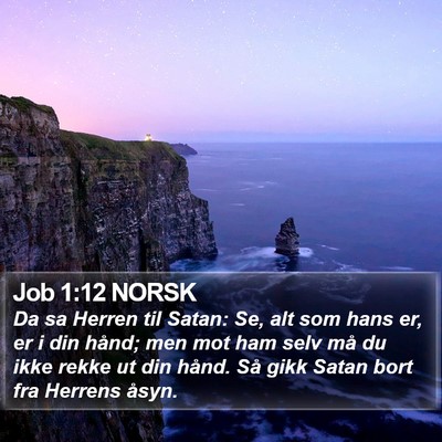 Job 1:12 NORSK Bible Verse Image