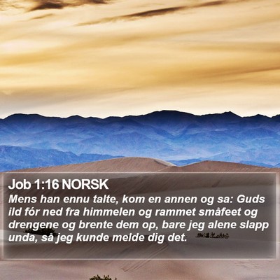 Job 1:16 NORSK Bible Verse Image