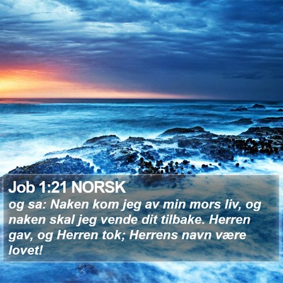 Job 1:21 NORSK Bible Verse Image