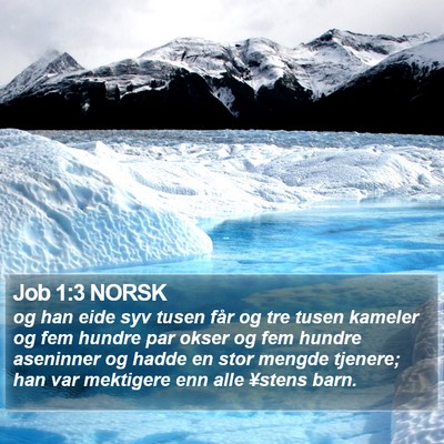 Job 1:3 NORSK Bible Verse Image