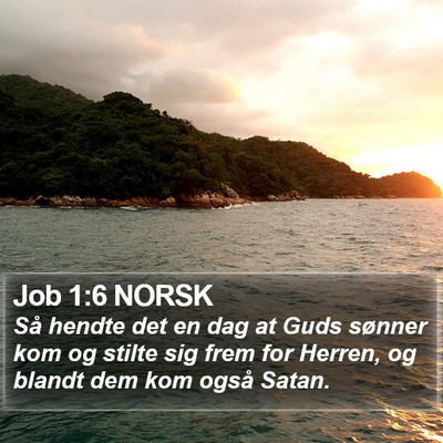 Job 1:6 NORSK Bible Verse Image