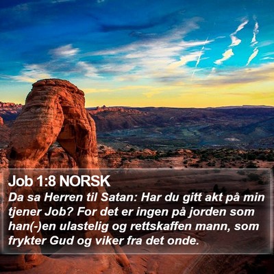 Job 1:8 NORSK Bible Verse Image