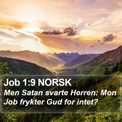 Job 1:9 NORSK Bible Verse Image