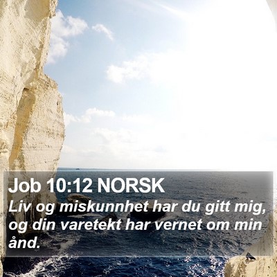 Job 10:12 NORSK Bible Verse Image