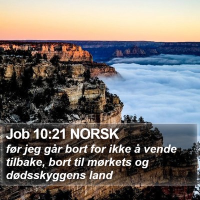 Job 10:21 NORSK Bible Verse Image