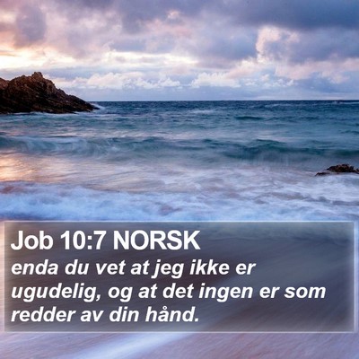 Job 10:7 NORSK Bible Verse Image