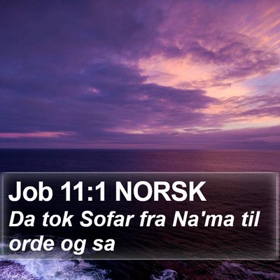 Job 11:1 NORSK Bible Verse Image