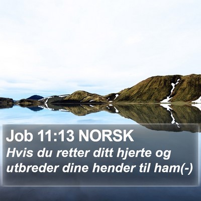 Job 11:13 NORSK Bible Verse Image