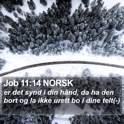 Job 11:14 NORSK Bible Verse Image