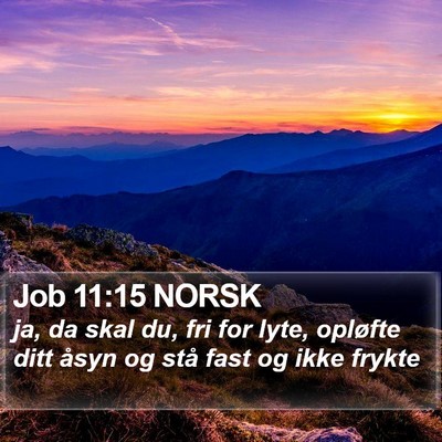 Job 11:15 NORSK Bible Verse Image