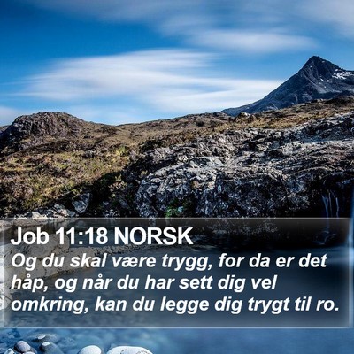 Job 11:18 NORSK Bible Verse Image