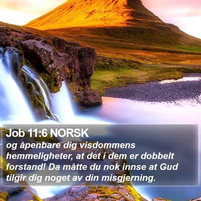 Job 11:6 NORSK Bible Verse Image