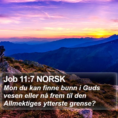 Job 11:7 NORSK Bible Verse Image
